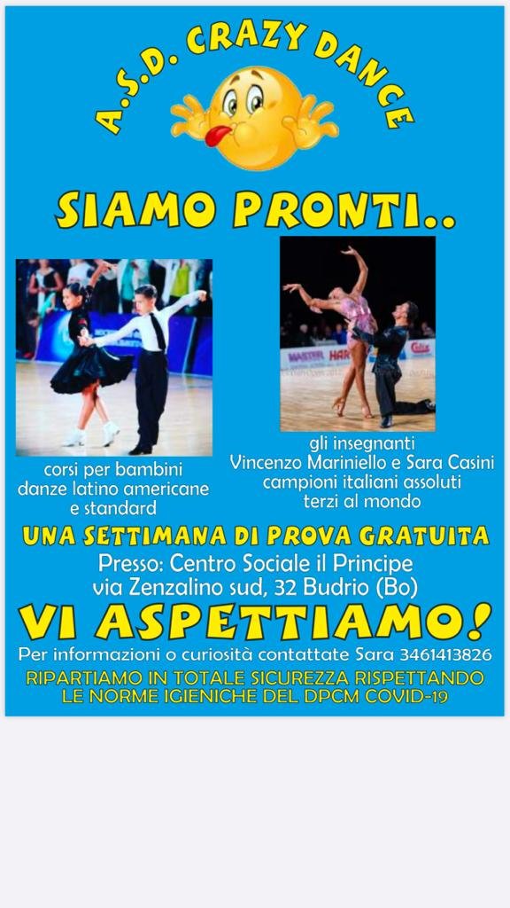 I Corsi di Ballo a Budrio ripartono il 6 Settembre 2021: ti aspettiamo!